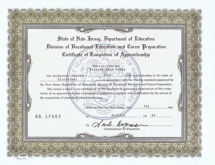 Apprentiship-Completion---NJ-State-Certificate